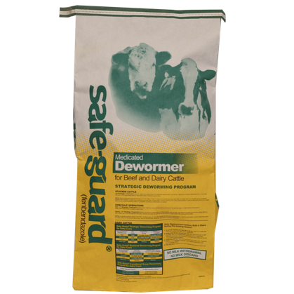 Cattle Wormer Safeguard 25 lb bag - 0.5% Crumbled Dewormer