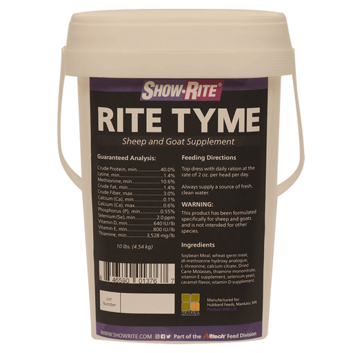 Show-Rite® Rite Tyme™ Sheep and Goat Supplement