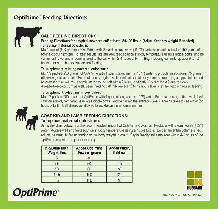OptiPrime™ Colostrum Replacer and Supplement - 5 Pack