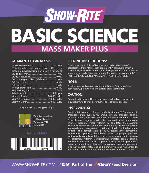 Show-Rite® Basic Science Mass Maker Plus Supplement for Goats